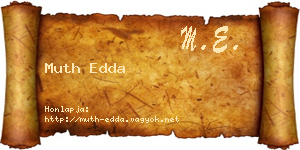 Muth Edda névjegykártya